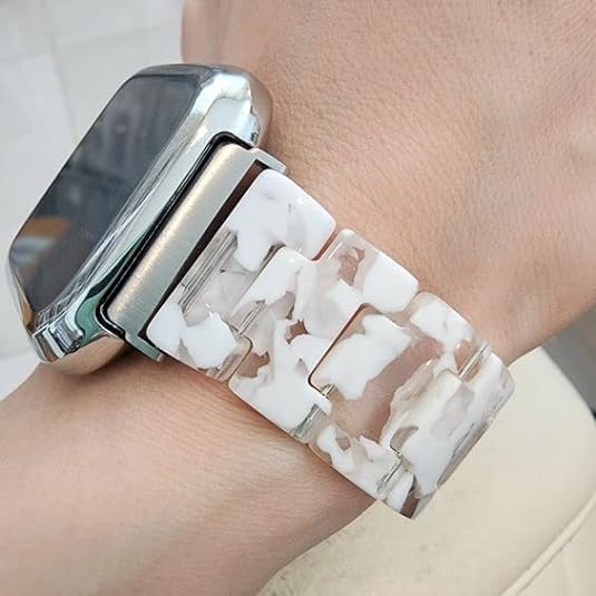 DSAAplus Compatible with Fitbit Versa4/Sense2/Versa3/Sense, Versa/Versa 2/Versa Lite/Versa SE Bands Resin Fashion Smartwatch Replacement Wristband Strap for Women Men