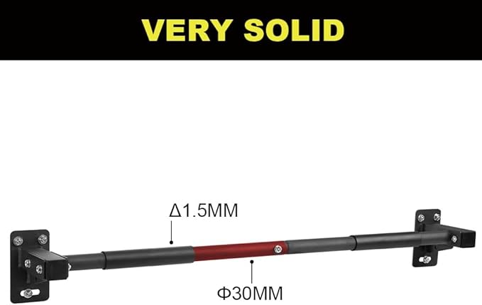 Doorway Pull up Bar Heavy Duty Wall Mount Chin Up Bars, Joist/Beam Pull Up Bar With Wood Mount and Wall Mount Screws