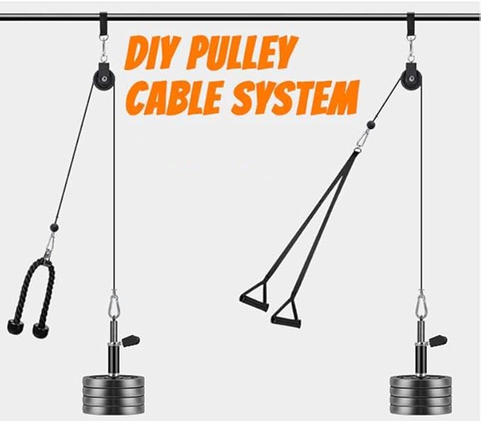 Weight Cable Pulley System Gym 360 Degree 3.54in Silent