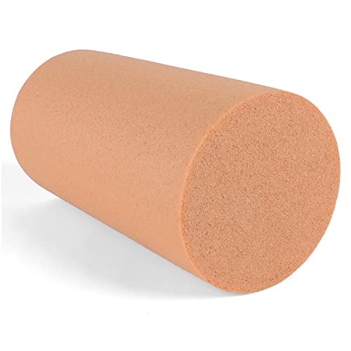 CanDo Beige PE Foam Rollers for Muscle Restoration 6" x 12" Round
