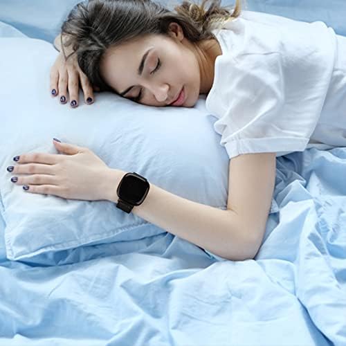Vanjua Metal Band for Fitbit Sense 2 / Sense Bands, Fitbit Versa 4 / Versa 3 Bands Women Men, Stainless Steel Mesh Magnetic Replacement Bracelet Strap Compatible for Fitbit Sense 2 / Versa 4 Smartwatch