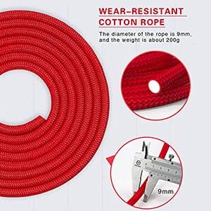 FITMYFAVO Jump Rope Cotton Adjustable Skipping Weighted jumprope