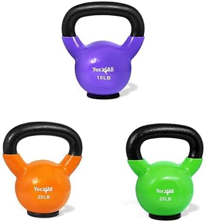 Yes4All Kettlebells Rubber Base (10-65 lbs)