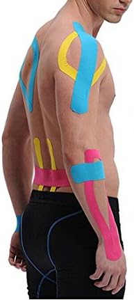 Kinesiology Tape Pro, Athletic Waterproof Muscle Support Adhesive Kinesio Sport Tape for Athletes 2 inches x 16.4 feet, 12 Rolls, Yellow