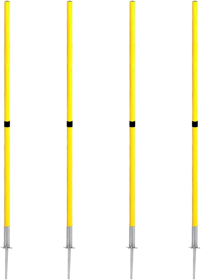 TNZMART Spring Agility Training Pole Set Soccer Plug-in