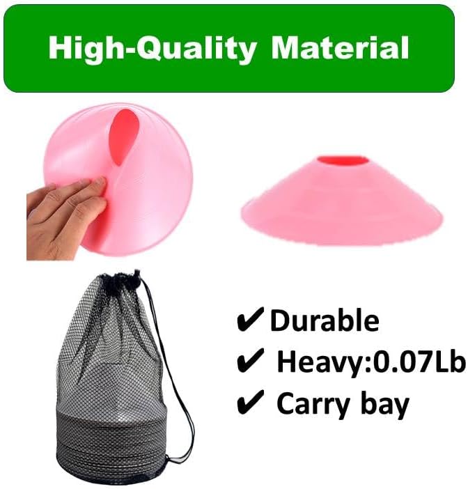 Thicker Disc Cones (Set of 50) Agility Soccer