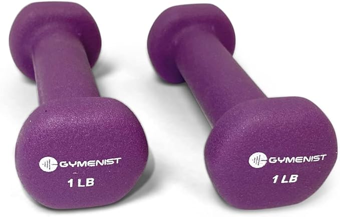 Gymenist Dumbbell Set With Hard Plastic Case Includes 3 Pairs And A Hard Travel Carry Storage Case