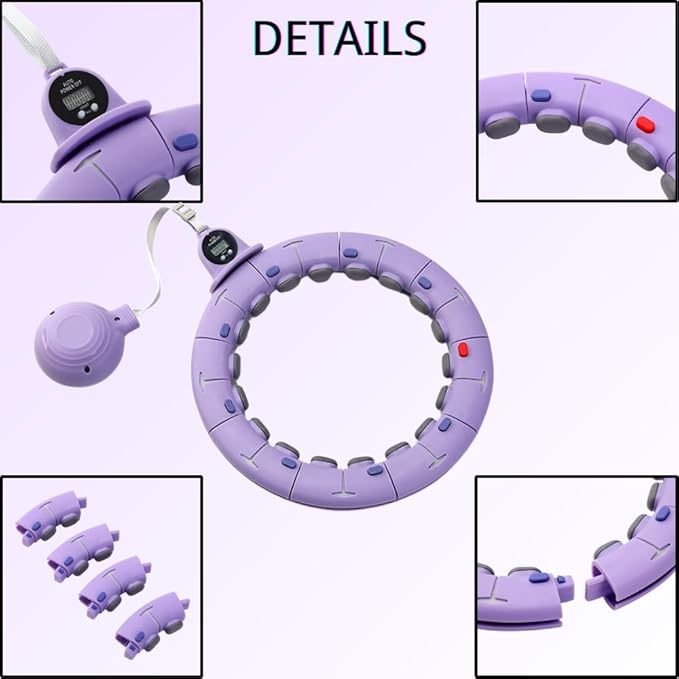 Weighted Hula Circle Hoops for Waist Size 26" 43" with