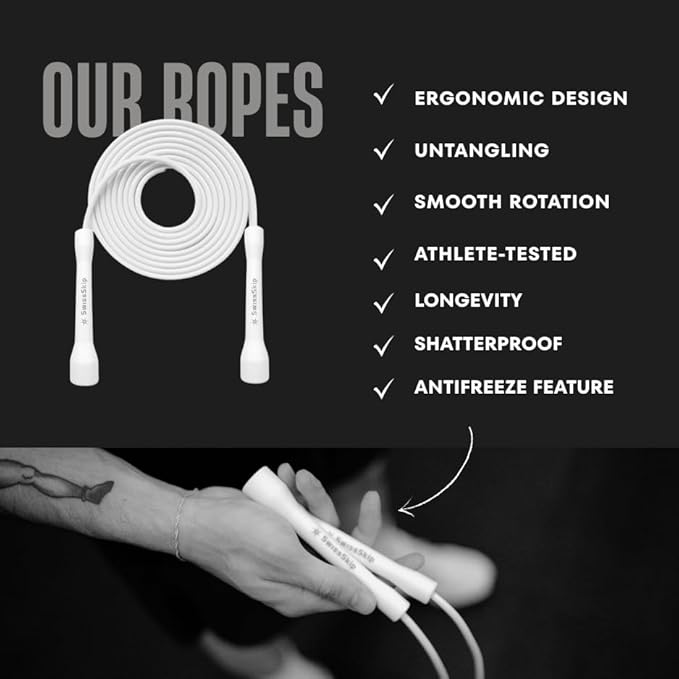 Speed Jump Rope by Dayan Kolev, 5mm PVC Skipping Rope, Great for Beginners and Advanced Athlets, Designed for Fitness, Cardio, Boxing & CrossFit, Adjustable length with Unbreakable Handles