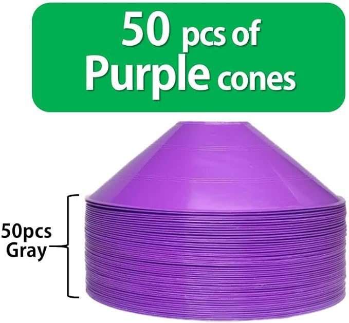Thicker Disc Cones (Set of 50) Agility Soccer