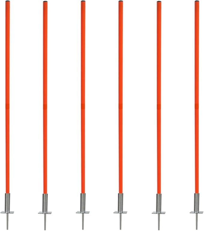 TNZMART Orange Spring Agility Training Pole Set Soccer