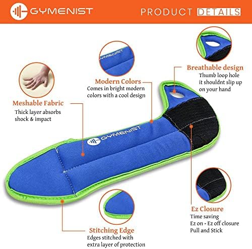 Pair of Wrist Weights With Hole for Thumb
