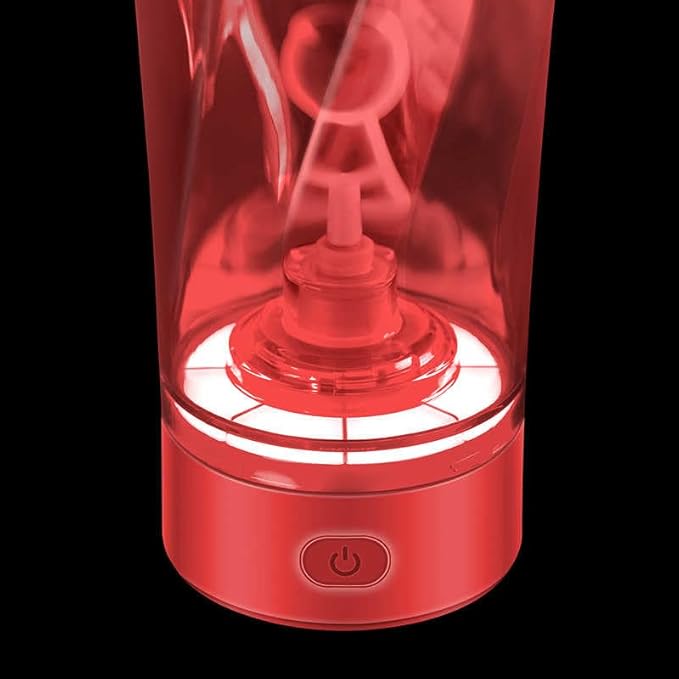 VOLTRX VortexBoost Electric Shaker Bottle, USB C Rechargeable Protein Shake Mixer, Shaker Cups for Protein Shakes and Meal Replacement Shakes, BPA-Free, Made with Tritan,Red