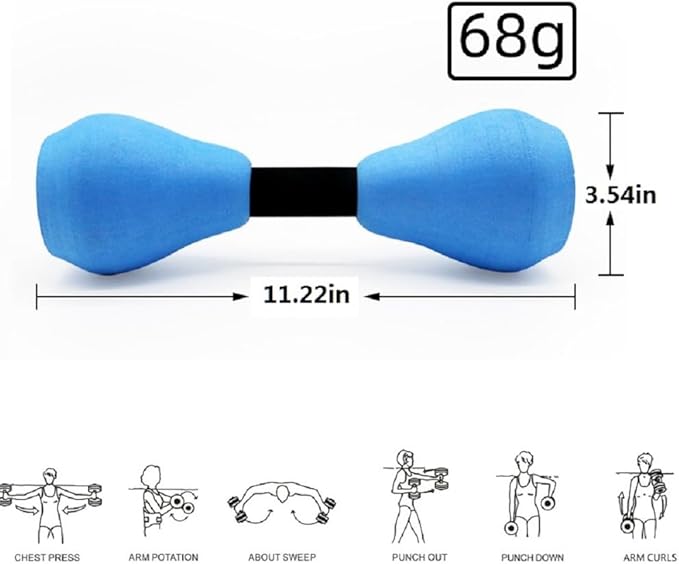 Aquatic Dumbells,1 Pair Foam Water Weights Aerobic Exercise