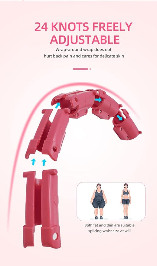 Smart Weighted Hula Hoop for Adults and Children 24 Detachable 2 in 1 Exercise