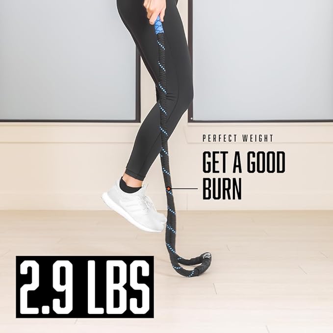 Weighted Jump Rope- Home Workout Rope- Skipping Rope 2.9lbs. - 9.9 Feet