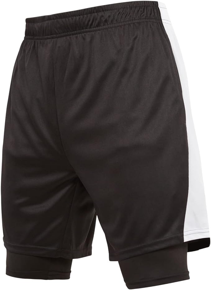 Ultra Performance 3 Pack Mens 2 in 1 Athletic Running Shorts 7 inch Inseam Workout Gym Compression Shorts for Men