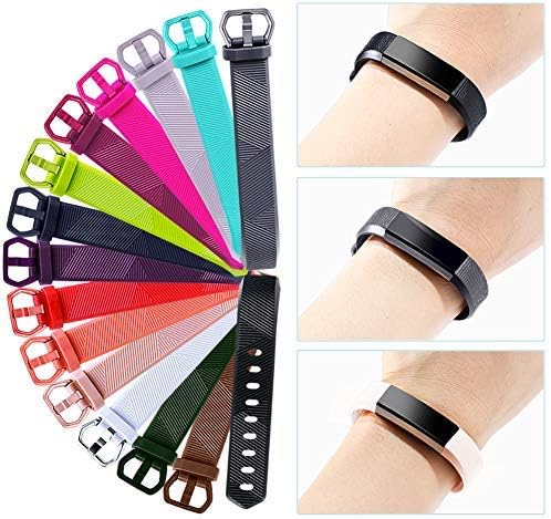 GEAK Bands Compatible with Fitbit Alta and Fitbit Alta HR, 3 Pack Soft Silicone Wristbands for Fitbit Alta HR Bands with Secure Metal Buckle for Men Women,Small Large