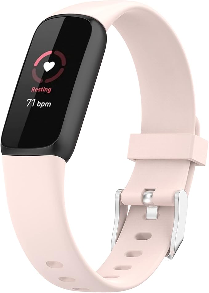 Fit for Fitbit Luxe Bands, Adjustable Soft Silicone Replacement Watch Band Straps Wristbands Bracelet Fit for Fitbit Luxe Fitness and Wellness Tracker for Women Men