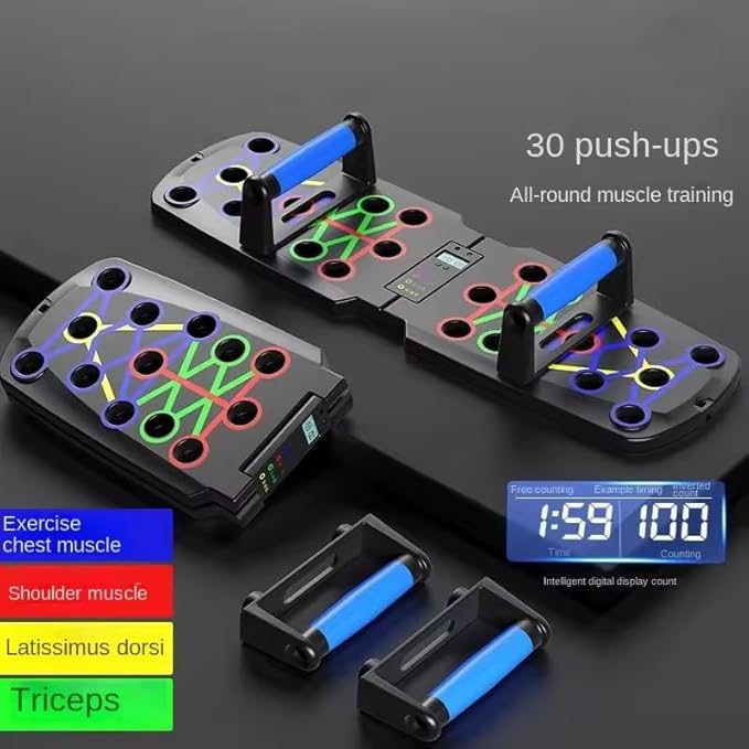 Push-up Board, Foldable, Automatic Time Count, 30-in-1,