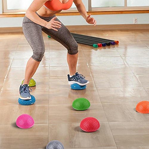 VGEBY Foot Massage Ball Inflatable Half Yoga Balls