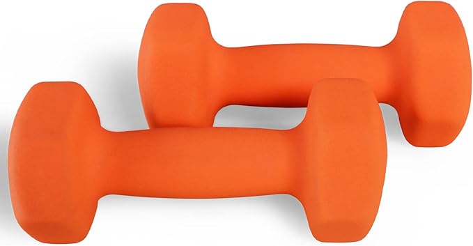 Neoprene Dumbbell Hand Weights, Anti-Slip, Anti-roll, Hex Shape Colorful, Pair or Set with Stand