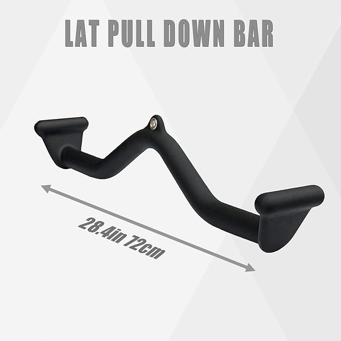 Lat Pulldown Bar - T Bar Row & Tricep Attachment for Home Gym Exercise