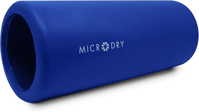 MICRODRY Deluxe Fitness Foam Back Roller for Muscle Relief 13x5.3", Blue