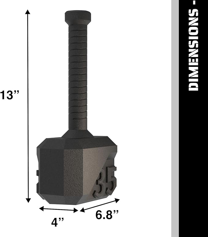 Tribe WOD Hammer Kettlebell 15-70lb + Adjustable