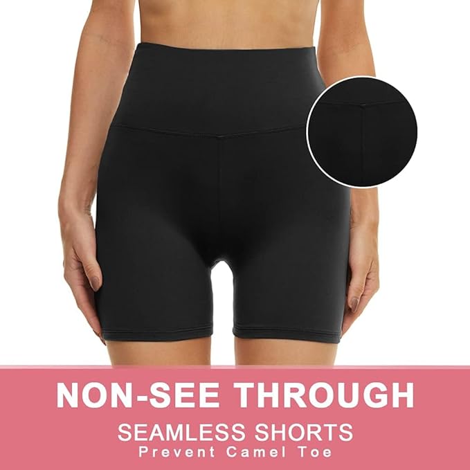 CAMPSNAIL Workout Biker Shorts Women - 3"/5"/8" High Waisted Tummy Control Spandex Booty Volleyball Shorts for Yoga Dance