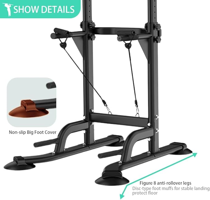 Power Tower Pull Up Bar Stand Assisted Training 330LBS