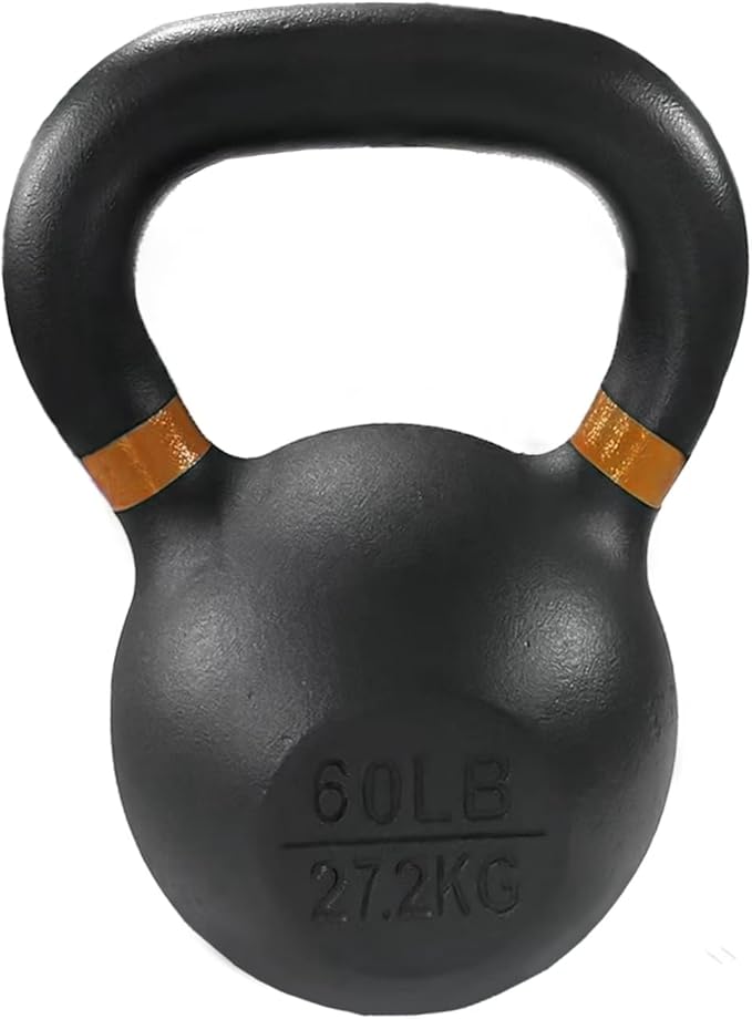 Cast Iron Kettlebell Weights for Home Gym, Heavy Duty Strength Training, Workout Equipment for HIIT, Functional Fitness