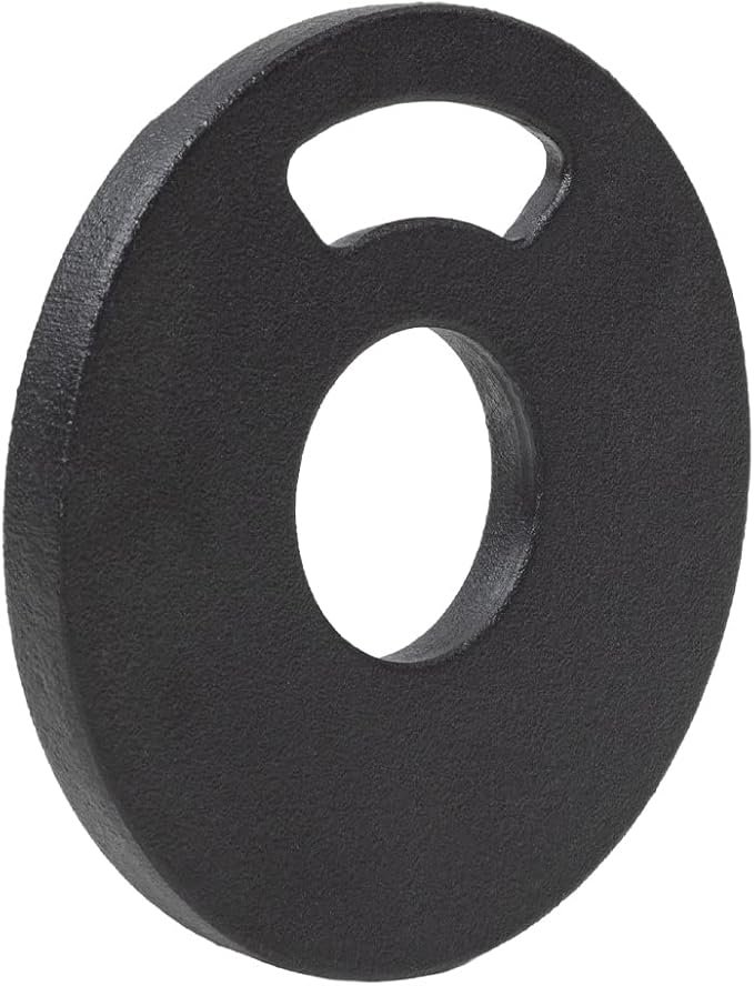 Signature Fitness Cast Iron Plate Weight Plate for Strength Training and Weightlifting, Olympic or Standard