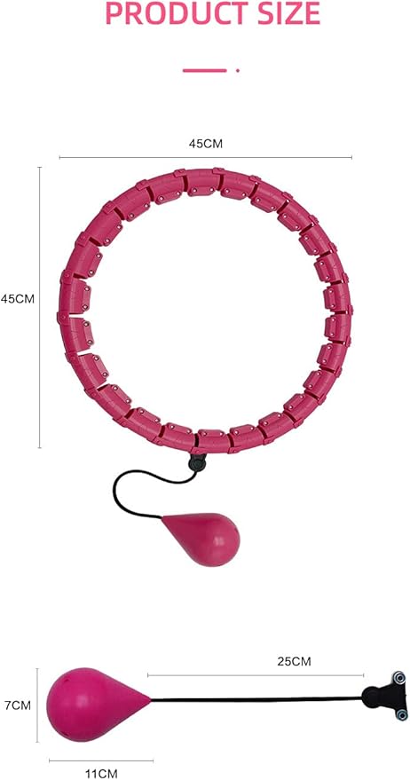 Smart Weighted Hula Hoop for Adults and Children 24 Detachable 2 in 1 Exercise