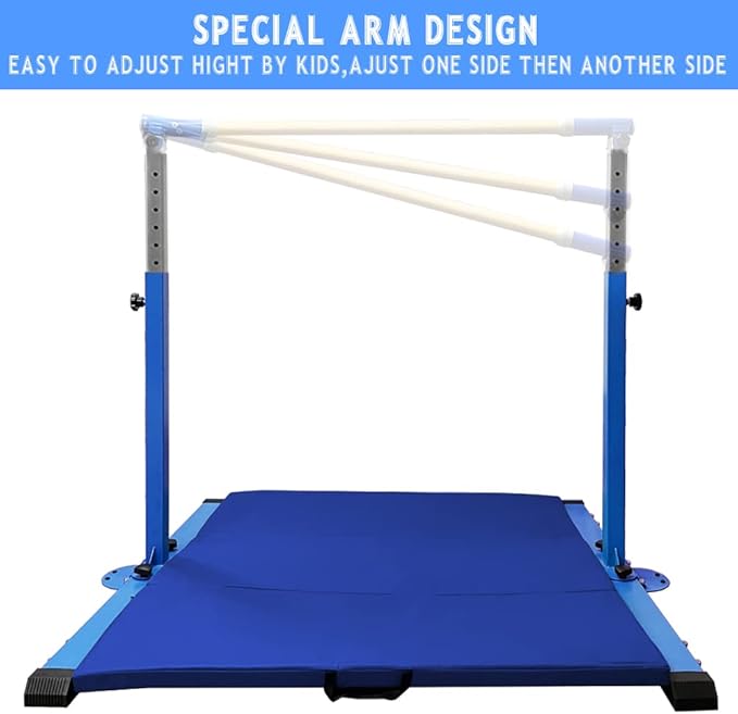 Gymnastics Kip Bar for Home Indoor Training 3' - 5' Gym Equipment,1-4 Levels,300lbs Levels,300lbs Weight
