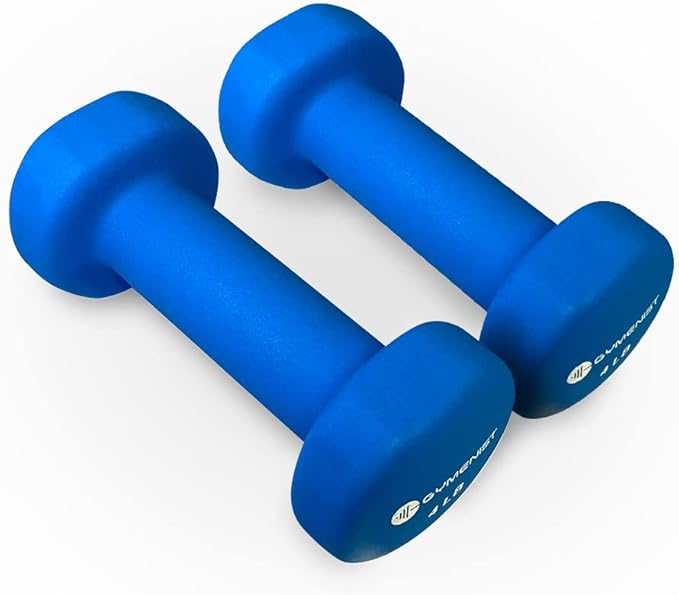 Gymenist Dumbbell Set With Hard Plastic Case Includes 3 Pairs And A Hard Travel Carry Storage Case