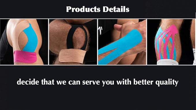 Kinesiology Tape Pro Athletic Sports-3 Rolls,16ft Uncut Strips Breathable Latex Free Muscle Tape for Ankle Wrists Knee Elastic Running Tennis Swimming Football Sports Activities Tapes(Black Blue Pink)