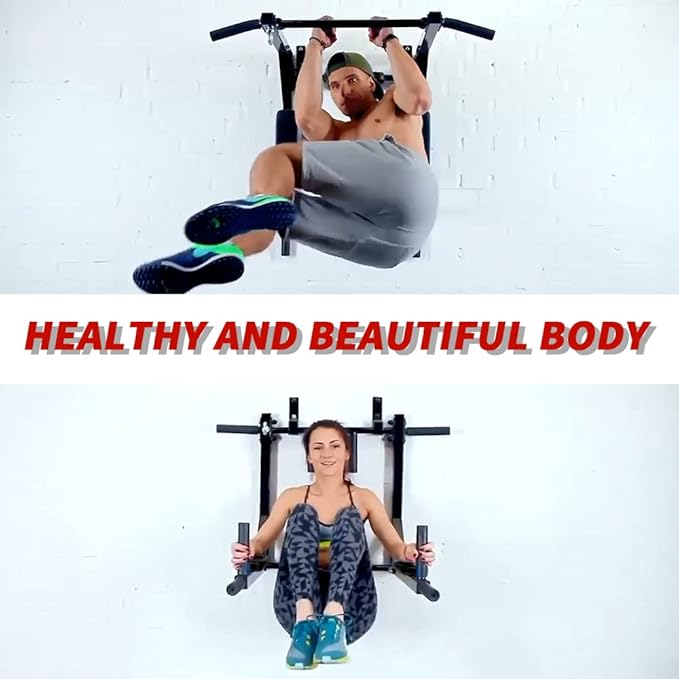 ptlsy Wall Mounted Pull Up Bar Multifunctional 440 Lbs
