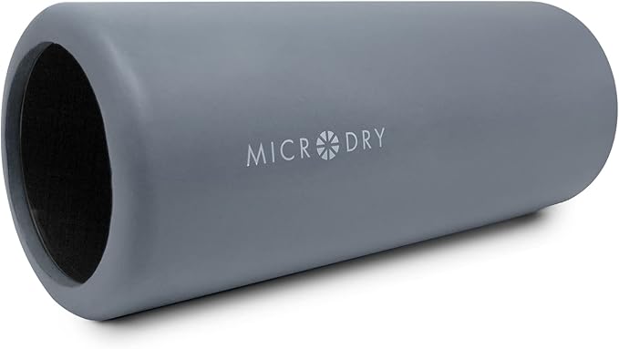 MICRODRY Deluxe Fitness Foam Back Roller for Muscle Relief 13x5.3", Light