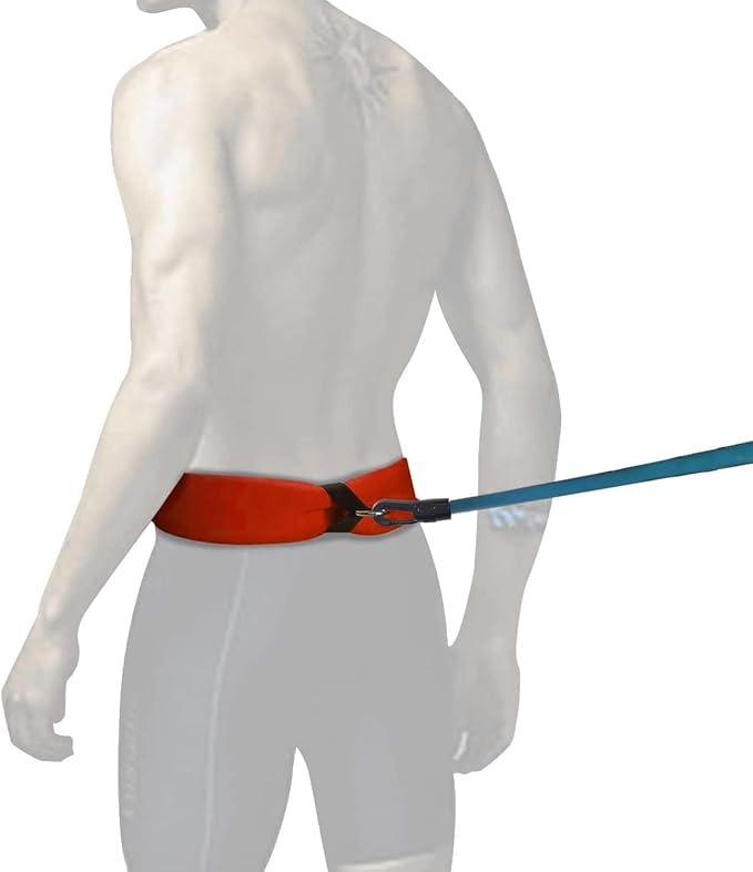 UCEDER Swim Tether Stationary Trainer, Resistance Belt with Bungee Cord, Pool Swim Training Harness for Exercise