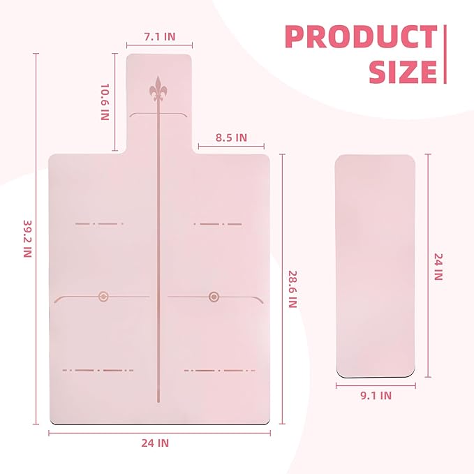 Pilates Reformer Mat 5 mm (24"), Pink