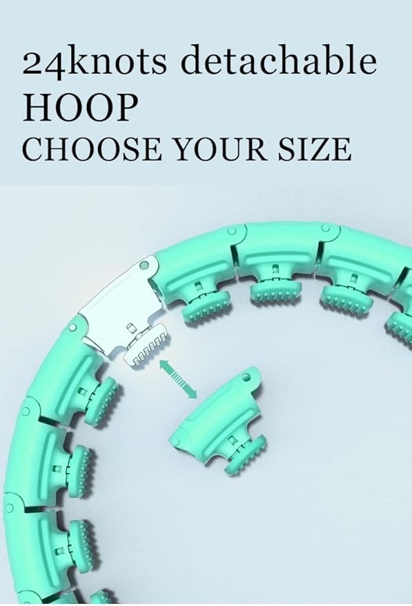 Smart Weighted Hula Hoop for Adults + Children 24 Detachable 2 in 1 Fitness