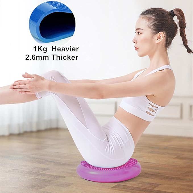 ATUERT Inflated Wobble Cushion - Wiggle Seat for Sensory Kids(Multiple Colors), Core Balance Disc (Extra Thick), Flexible Seating for All Age(Office & School & Home)