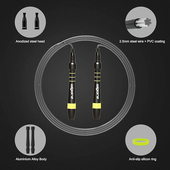 Jump Rope, Tangle free rapid speed jump ropes