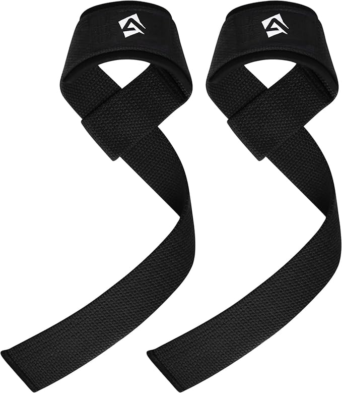 Lifting Wrist Straps for Weightlifting, Powerlifting & Deadlifts – 23” Neoprene Padded Cotton Straps for Strength Training & Gym Workouts - Maximum Grip Support for Men & Women