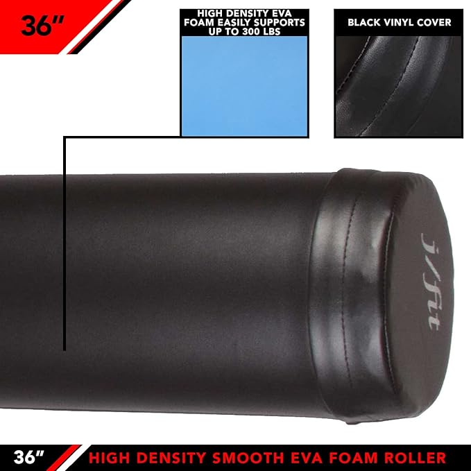 JFIT High Density Smooth EVA Foam Roller -