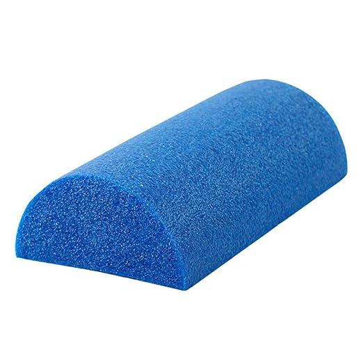 CanDo Slim White PE Foam Rollers for Exercise 3" x 12" Half-Round