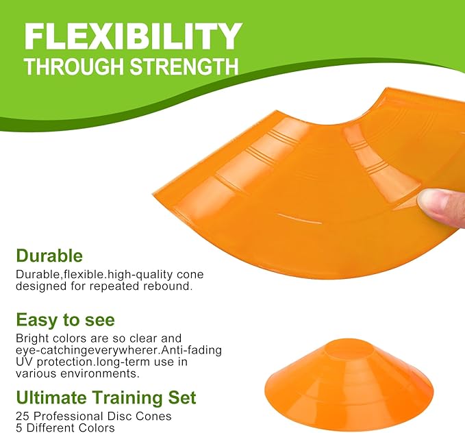Ashsajkd(Set of 25 - Agility Soccer Cones