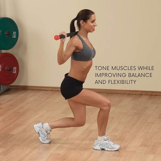 Body-Solid Rubber Padded Weighted Bar - Stretching Weight
