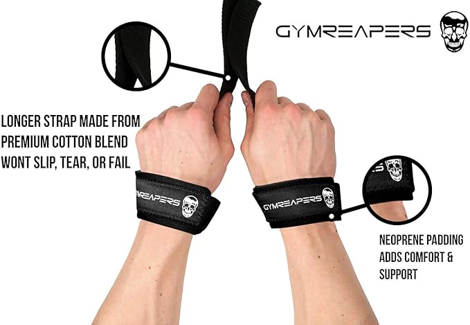Gymreapers Lifting Wrist Straps for Weightlifting 18 inch
